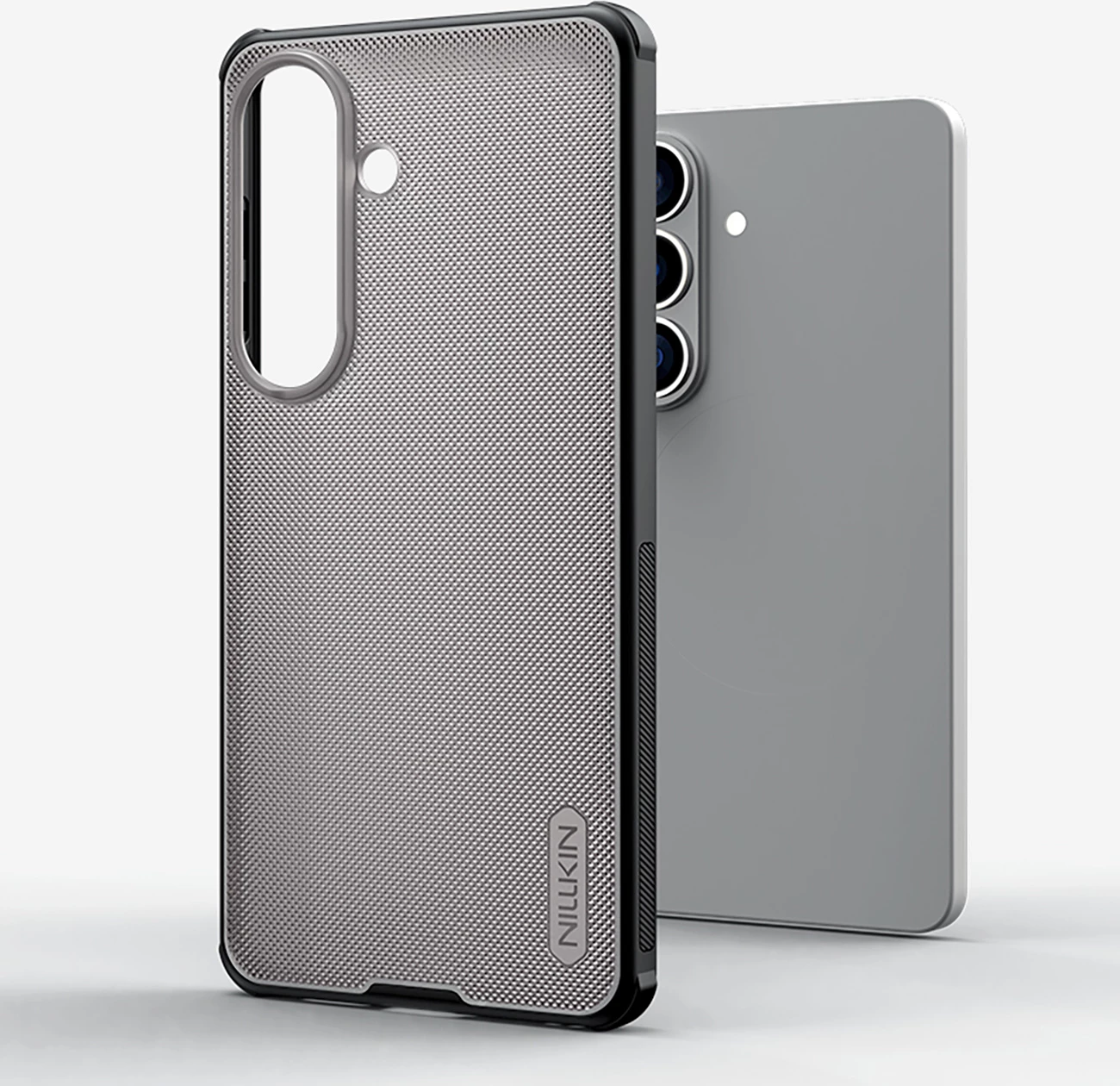 Mbështjellës Nillkin Super Frosted Shield Pro për Samsung Galaxy S26+, TPU/PC, e zezë transluzente, me kuti