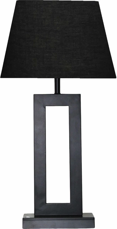 Lampë tavoline Jaques, hekur mat, xham i zi, 41x28x71cm