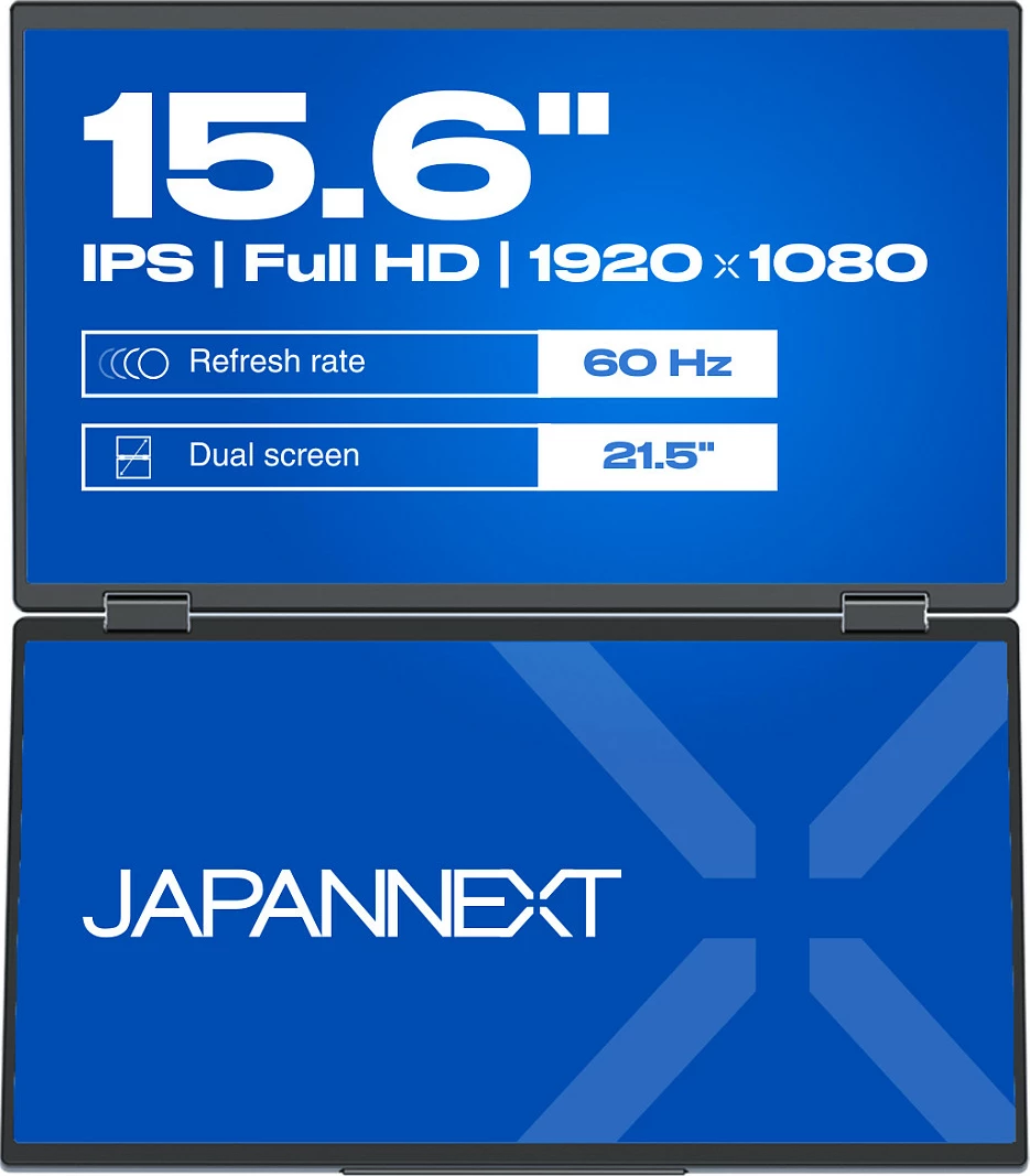 Monitor portativ dual JAPANNEXT JN-DMD-IPS156F, 15.6" Full HD IPS, 60Hz, i zi