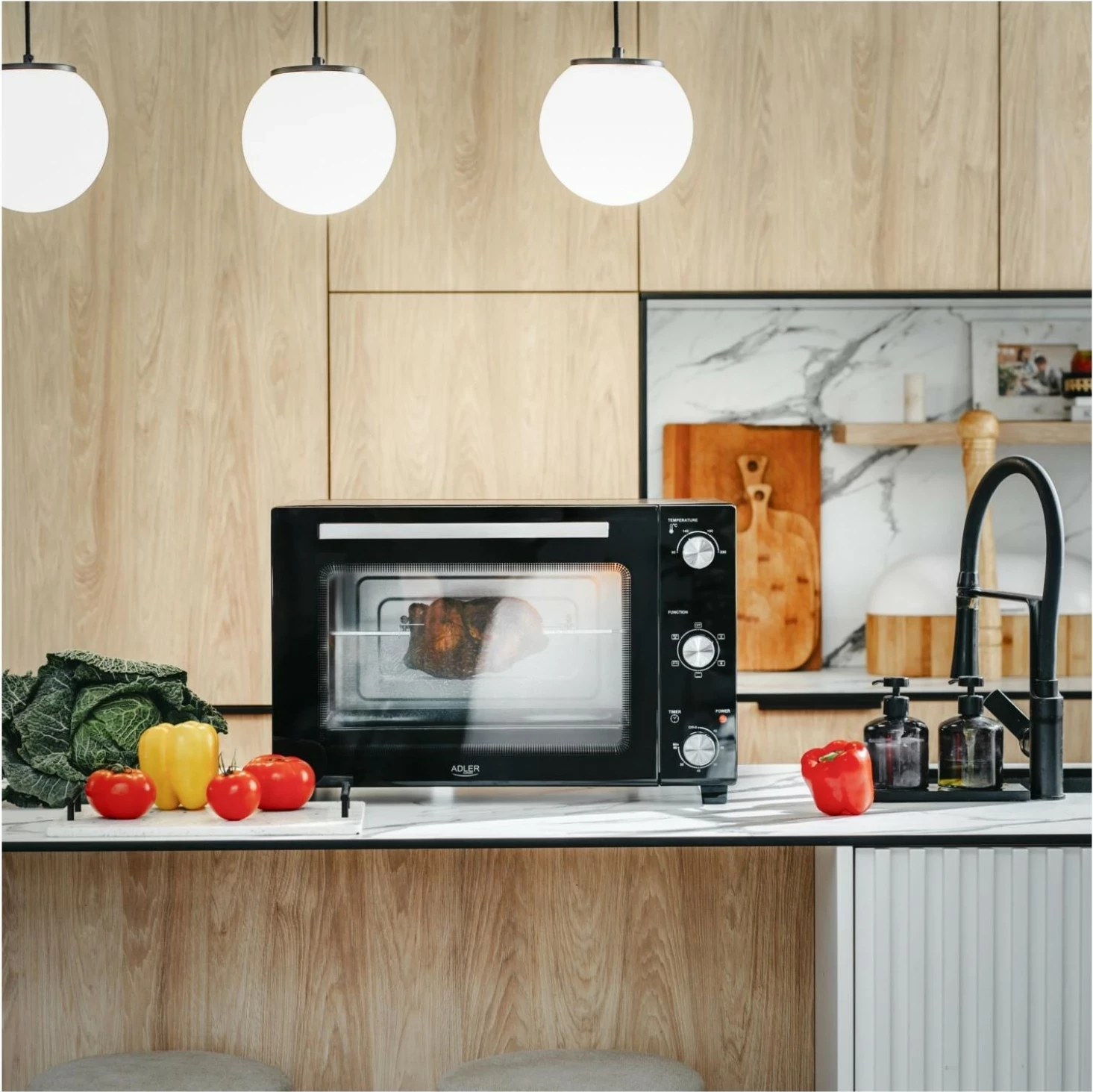 Furrë elektrike Adler AD 6028, 60L, e zezë