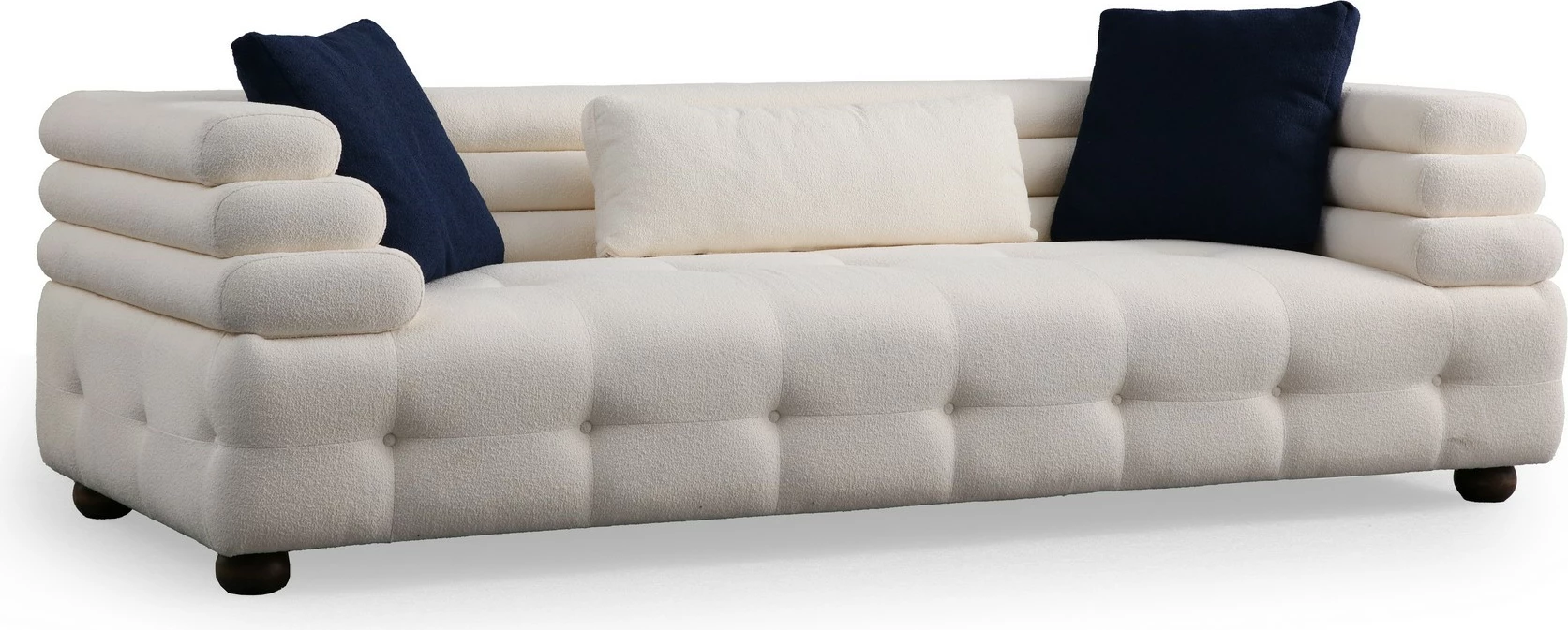 Divan treshe Atelier del Sofa, Boston 3, i bardhë