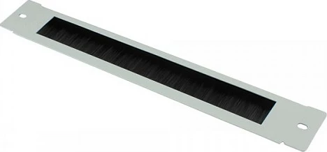 Panel me furçë GoodConnections 380x57 mm për kabinet muri 19", RAL7035 gri e çelët