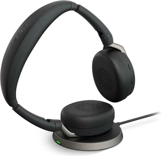 Kufje me mikrofon Jabra Evolve2 65 Flex MS 26699-999-889, stereo, Bluetooth, ANC hibride, rreze 30 m, me dok karikimi, e zezë