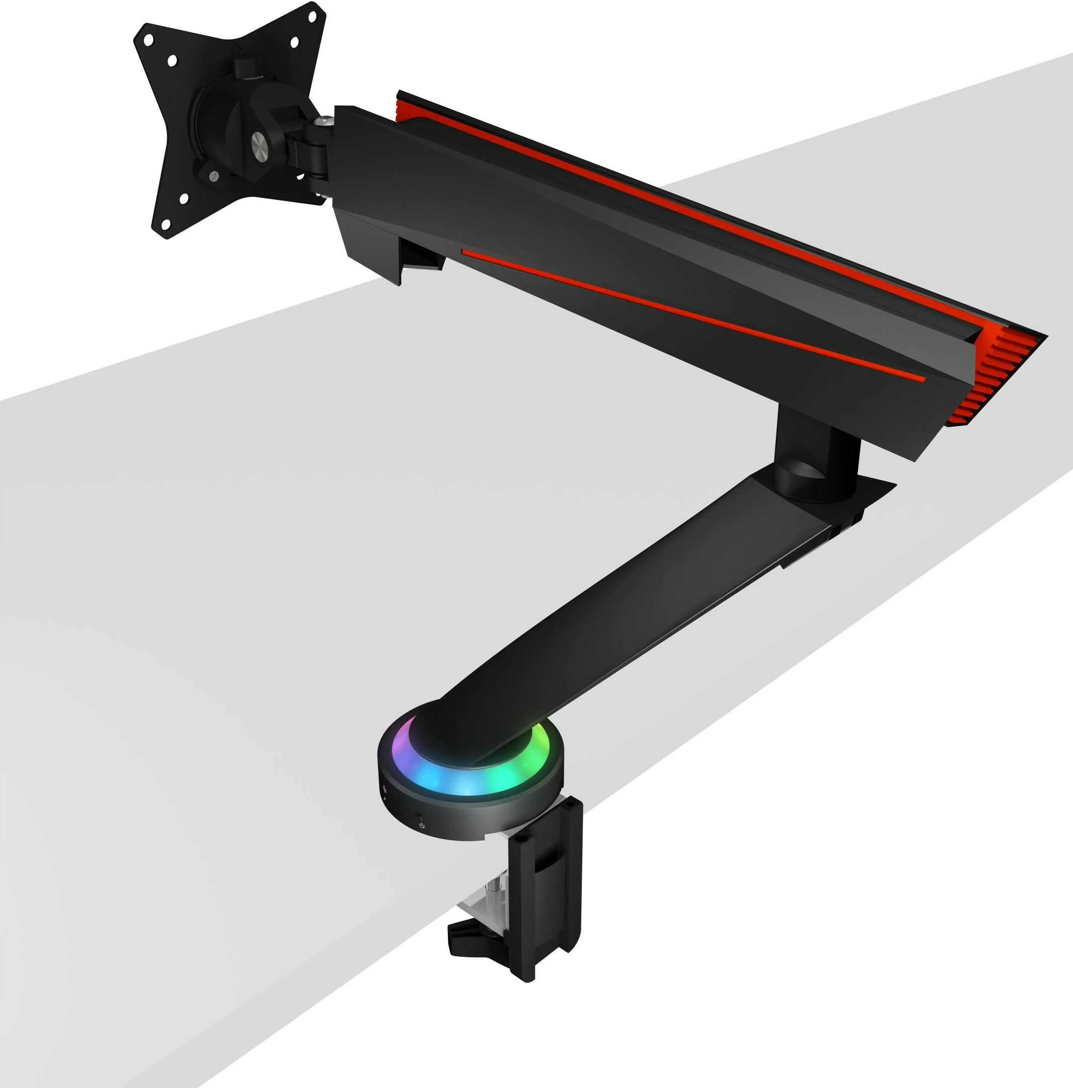 Krah monitori ICY BOX IB-MSG303BL-T, USB Hub, LED RGB, 32 inç, i zi