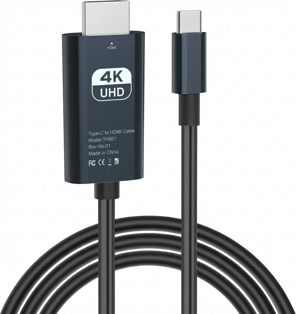 Adapter kabllo ROLINE TH001 USB‑C në HDMI, 4K UHD, i zi