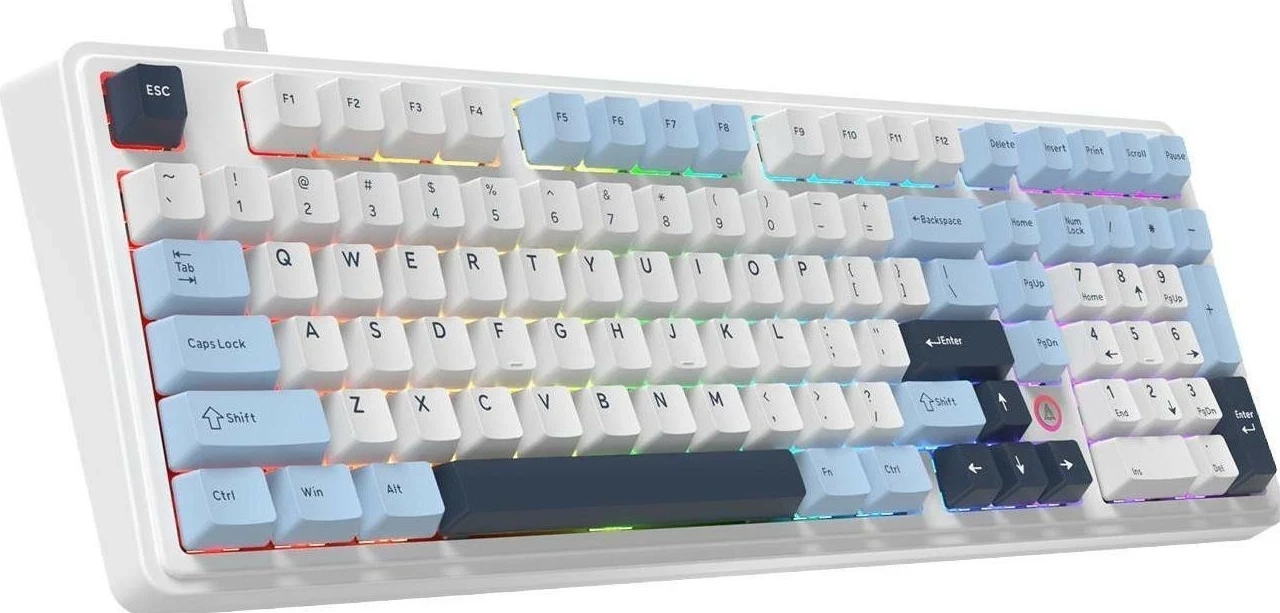 Tastierë Ajazz AK980 Magnetic Switch, me kabllo, 98%, RGB, e bardhë