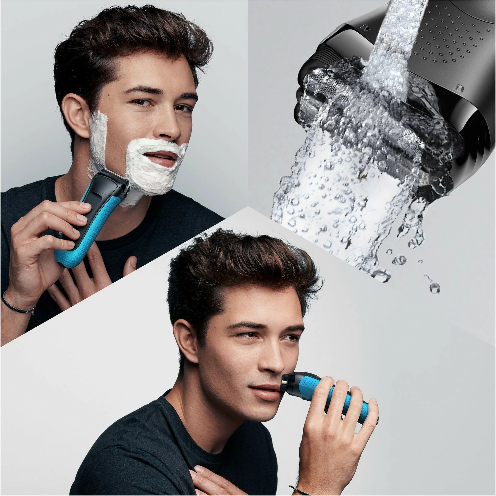 Makinë rroje Braun Series 3 3040s ProSkin, Wet & Dry, NiMH, e zezë/blu