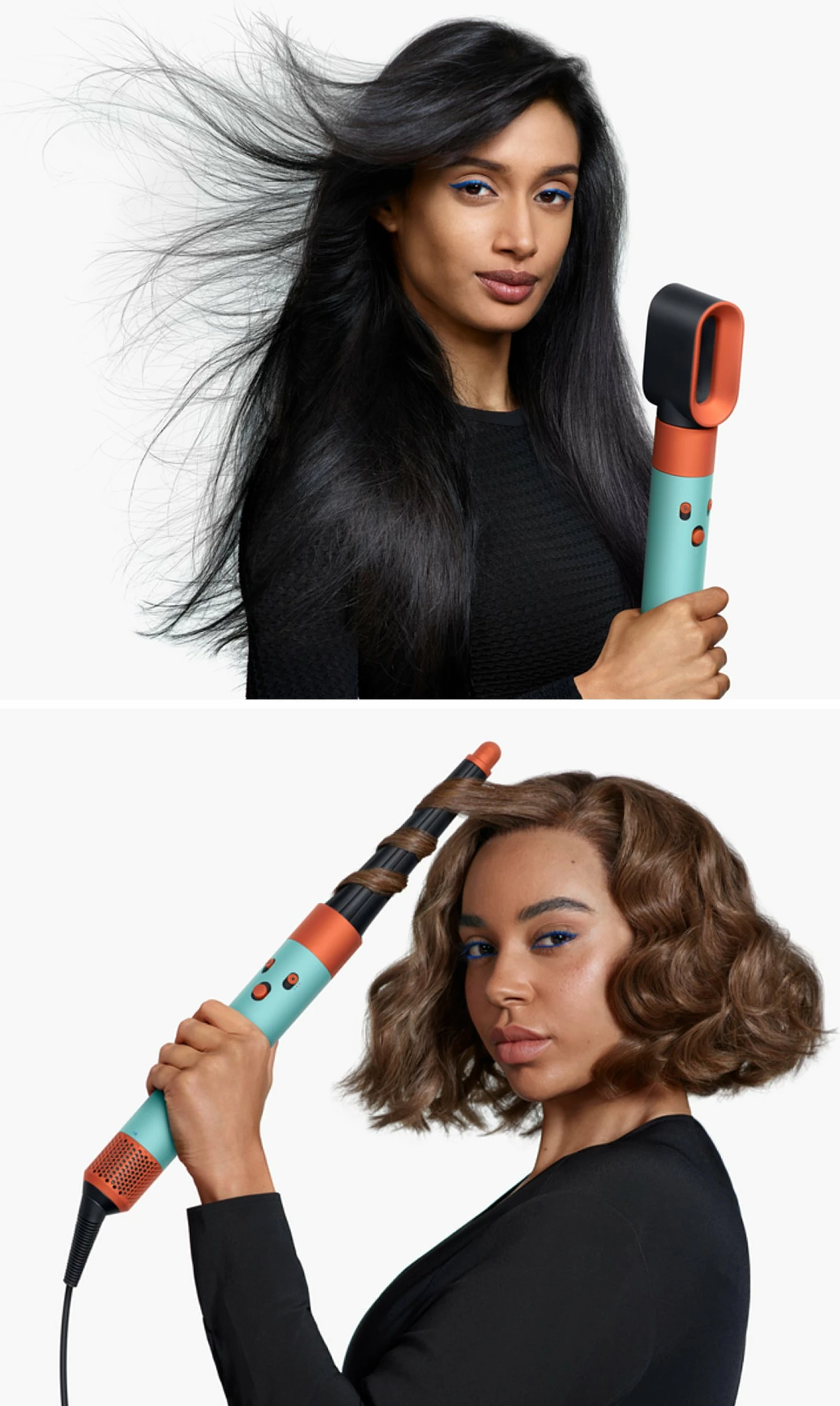 Stajler multifunksional Dyson Airwrap i.d. Curly+Coily 533736-01, 1300W, Bluetooth/MyDyson, set me aksesorë, Patina/Topaz