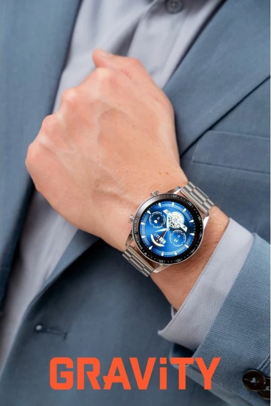 Smartwatch Gravity GT10-6, argjendtë, set me rrip dhe byzylyk