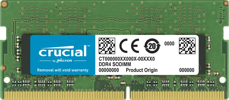 RAM Memorje Crucial CT2K32G4SFD832A, DDR4 64GB (2x32GB), 3200MHz, SO-DIMM, e gjelbër