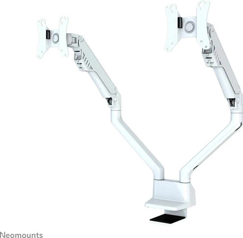 Krah monitori Neomounts FPMA-D750DWHITE2, për 2 ekrane, rregullim me gaz, i bardhë
