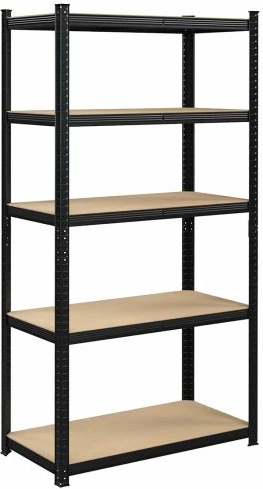 Raft magazinimi SONGMICS GLR050B01, 5-katësh, 50 x 100 x 200 cm, kapacitet 600 kg, e zezë