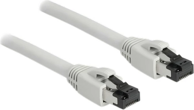 Kablë rrjeti DeLOCK 80565 Cat8.1, RJ-45 në RJ-45, 15 m, 40 Gbps, S/FTP, gri