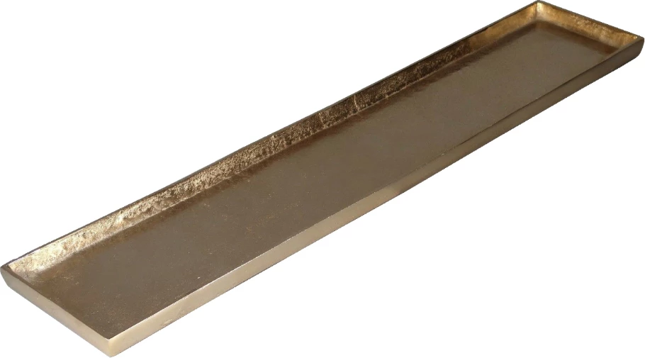 Tabaka dekorative WARDA, alumin, ngjyrë ari, 88x18x3 cm
