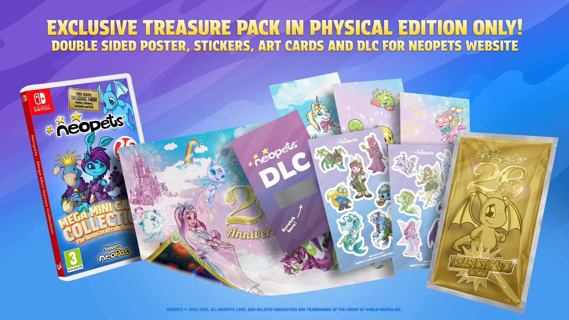 Lojë për Nintendo Switch Bolt Production International Neopets: Mega Mini Games Collection – The Neopian Arcade Odyssey Day 1 Edition (26 mini-lojëra, PEGI 3) + poster/stickera/art cards/DLC