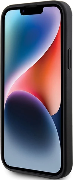 Mbështjellës Guess GUHMP15MPSAHMCK për iPhone 15 Plus 6.7", Saffiano MagSafe, zi