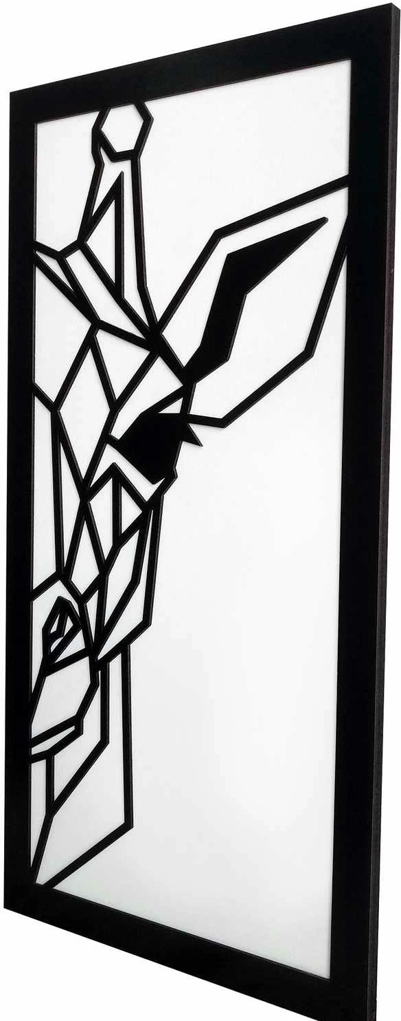Pikturë dekorative me kornizë MDF Wallity, Aroha, e zezë dhe e bardhë, 35x68cm