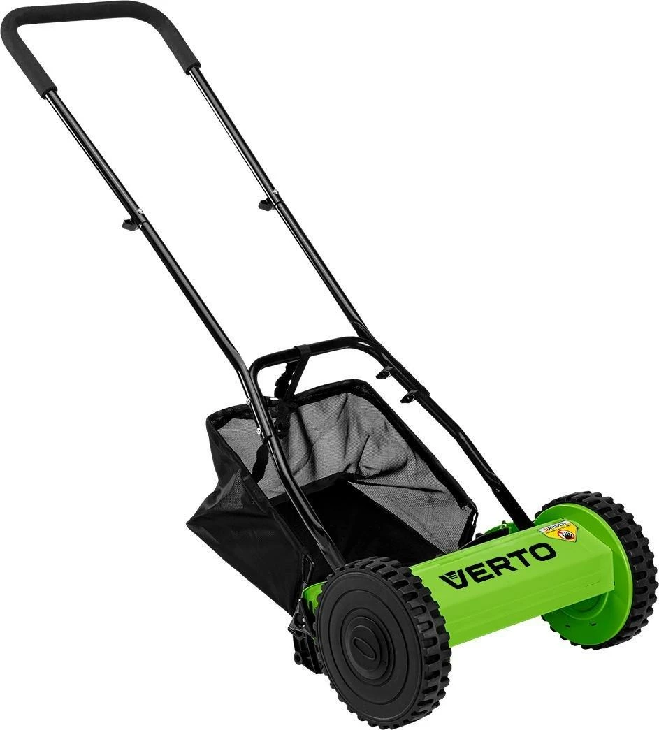 Kositëse bari manuale Verto 15G350, 30 cm, 12-45 mm, shportë 16 L, jeshile/zezë