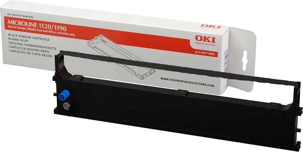 Ribon printeri OKI 43571802, për Microline 1120/1190, 4 milion karaktere, i zi