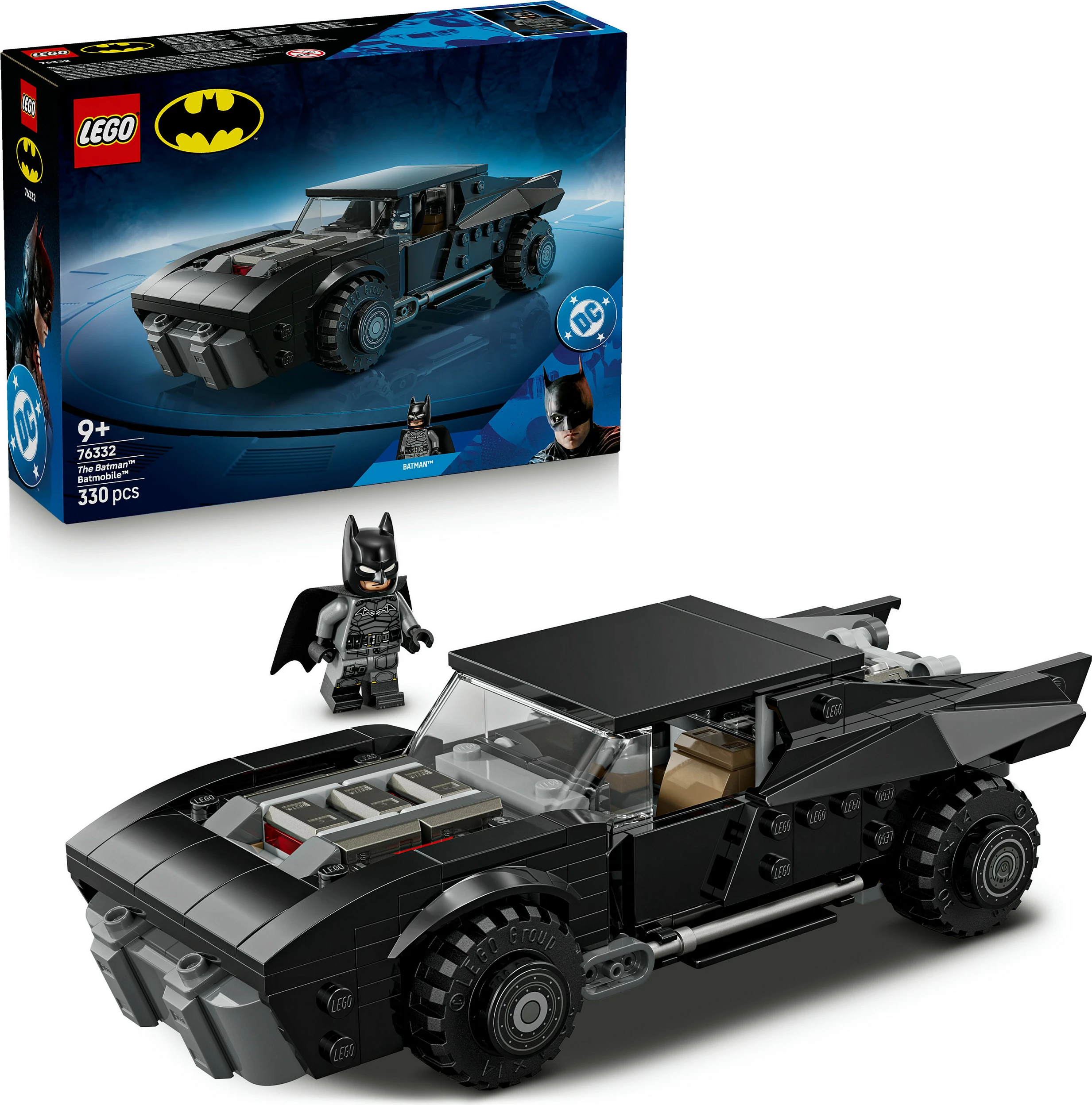 Set ndërtimi LEGO DC Super Heroes 76332 The Batman Batmobil, 330 copë, 9+ vjeç, shumëngjyrësh