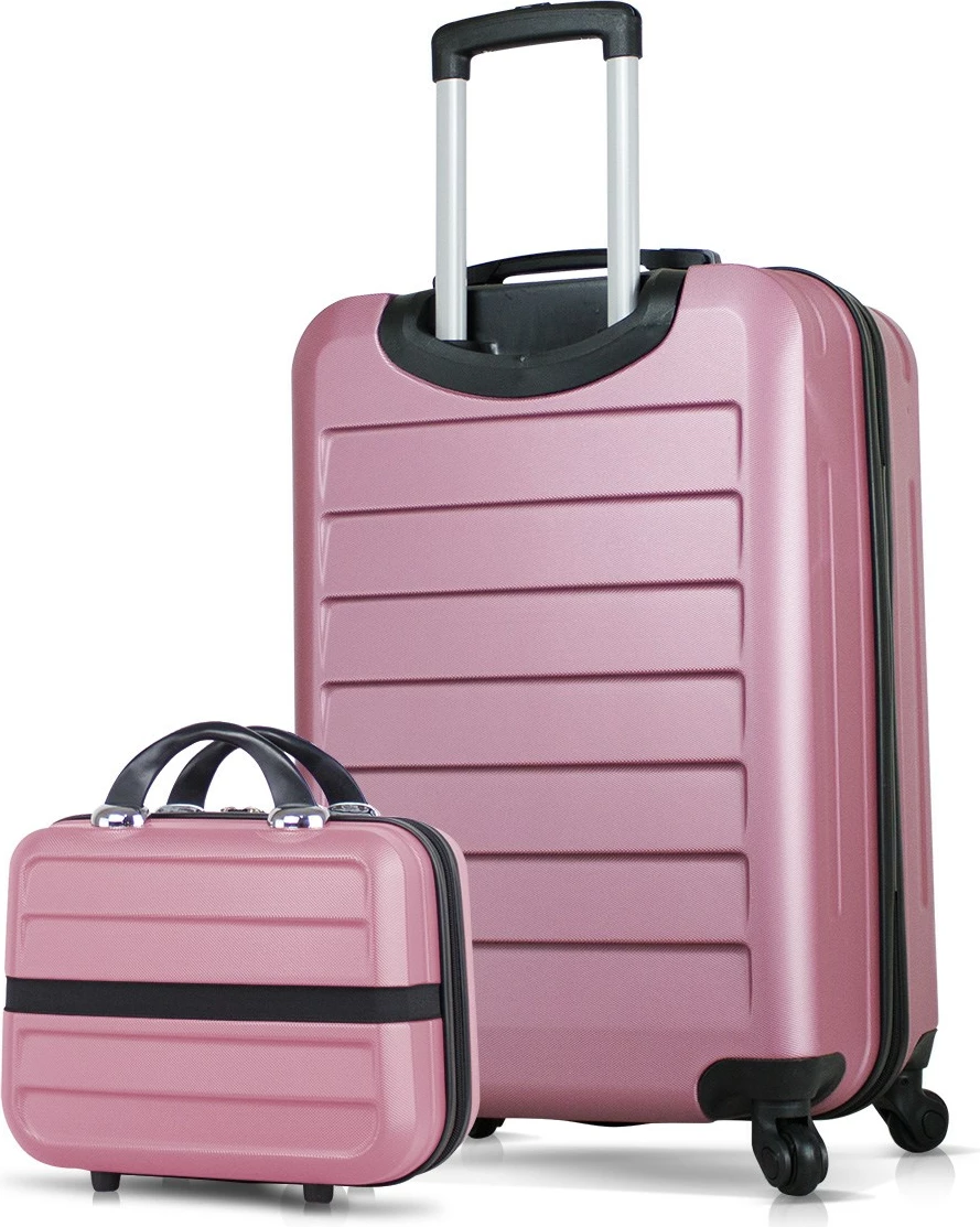 Set valixhesh (2 copë), ngjyrë rozë gold, Zoozie Bags, 8527