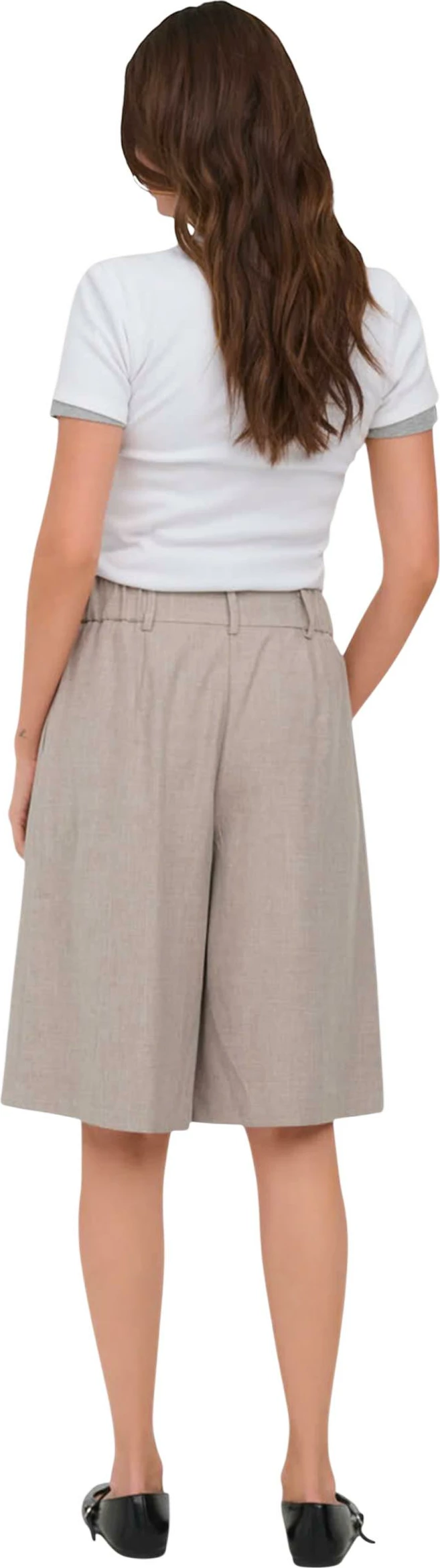 Shorce bermuda për femra Only Onllinda HW Mel Long Shorts TLR NOOS 15351444, të hirtë [Madhësia: 36]