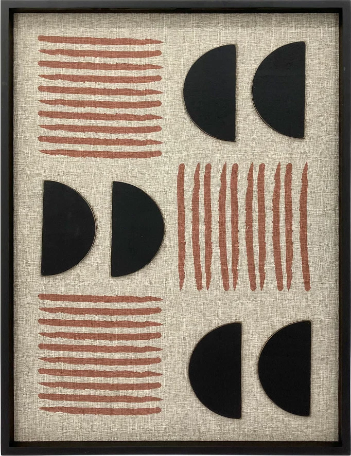 Pikturë dekorative Miles of Smiles, dru, shumëngjyrëshe, e zezë, 60x80x3cm