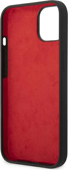 Mbështjellës Ferrari Silicone Metal Logo për iPhone 14 Plus 6.7", i zi
