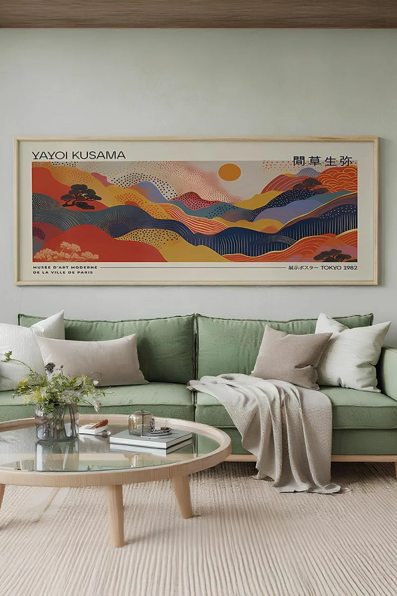Pikturë dekorative me kornizë, Wallity, Artsmdfyty22-3370, shumëngjyrëshe, 33x70cm