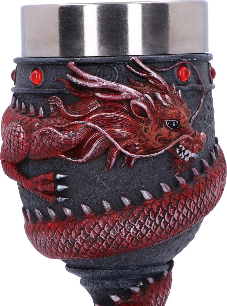 Kupë Nemesis Now Dragon Coil 20 cm, e kuqe