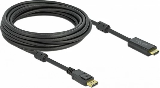 Kabllo aktive DisplayPort 1.2 në HDMI DeLOCK, 7 m, 4K@60Hz, e zezë
