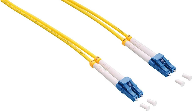 Kabllo patch fibër optike LogiLink OS2 LC-LC, 0.5m, 9/125µ, duplex, e verdhë