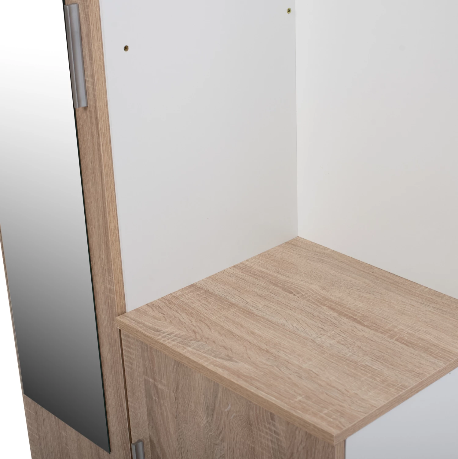 Mobilje për hyrje me pasqyrë Janice FH2264 Sonama Bardhë 70,3x37,1x181,8 cm