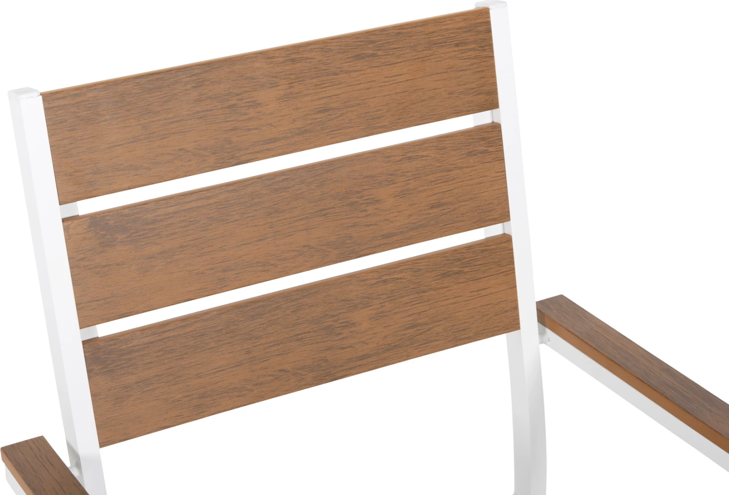 Karrige alumini SAGA, FH5981.01, e bardhë-polywood, natyrale, 55x55x86H cm