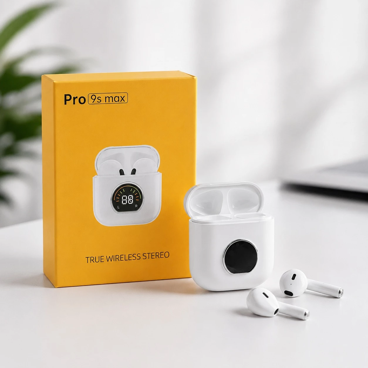 Kufje Wireless Pro 9s Max TWS me Ekran Baterie