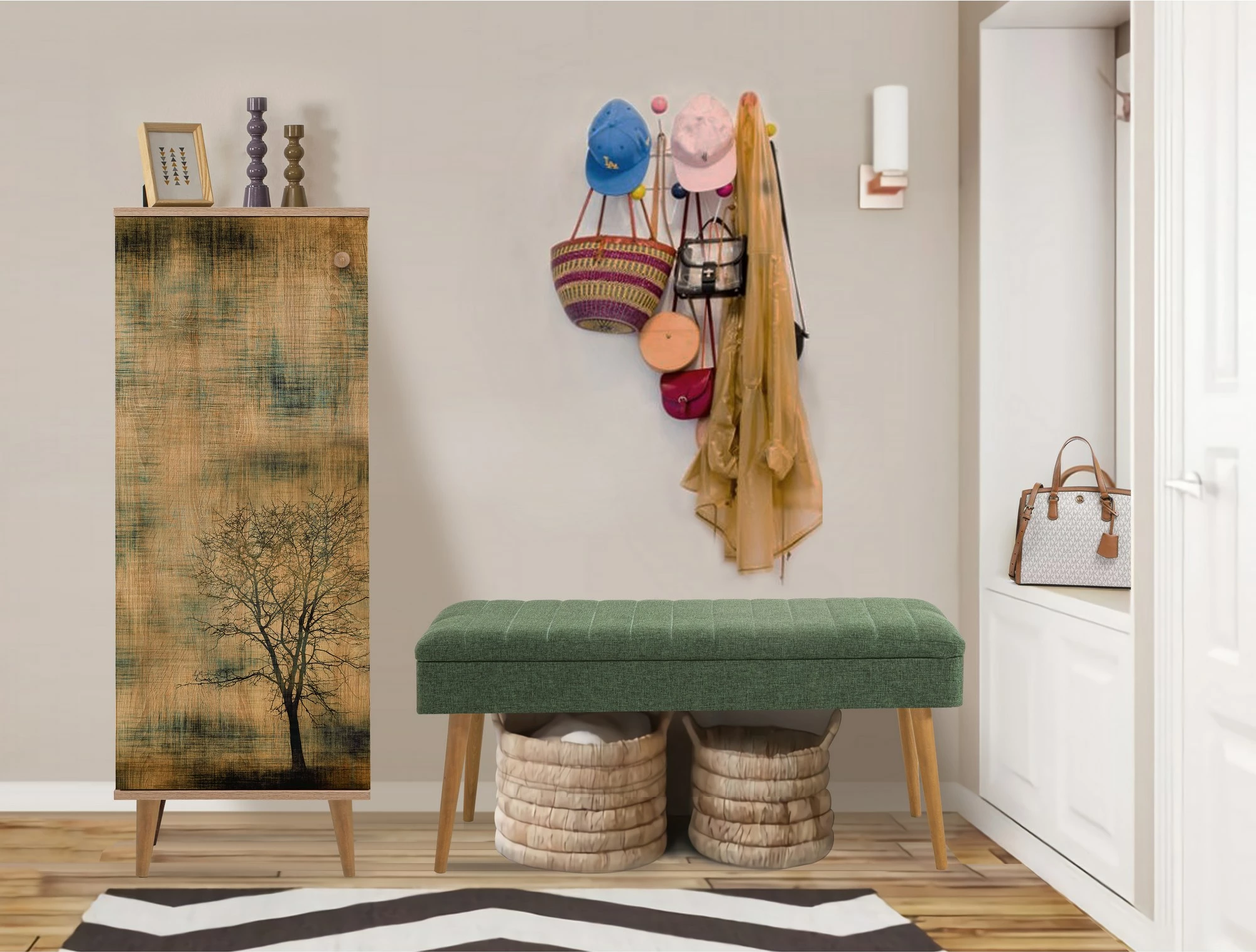 Set mobiljesh për korridor, Sonomo dhe e gjelbër, Skye Decor, Filinta - 729 - 1070