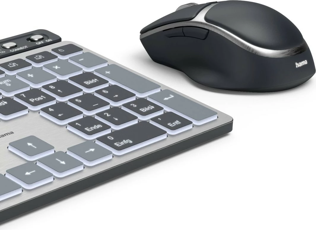 Set tastierë dhe maus wireless Hama WKM-750, QWERTY, i zi