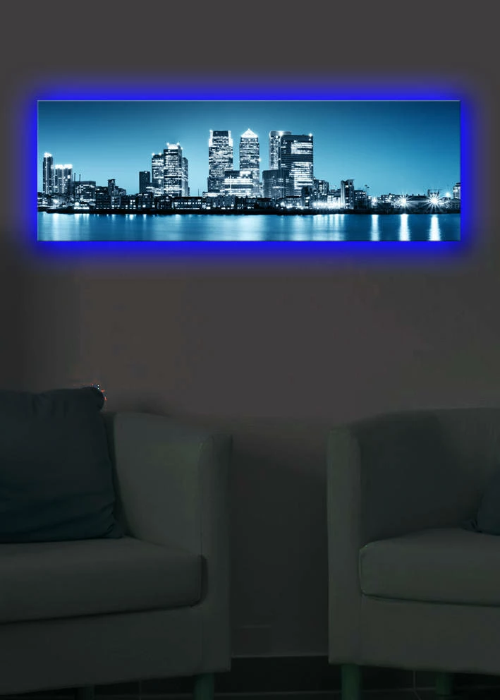 Pikturë dekorative me drita LED, shumëngjyrëshe, 30x90cm, 3090DACT-4