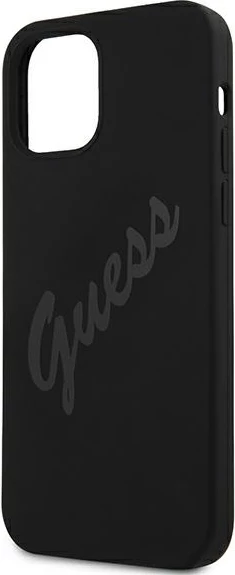 Mbështjellës Guess GUHCP12LLSVSBK për iPhone 12 Pro Max 6.7", silikon, i zi