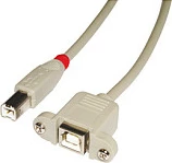 Kabllo zgjatëse USB B LINDY 31800, 0.5 m, 480 Mbps, gri