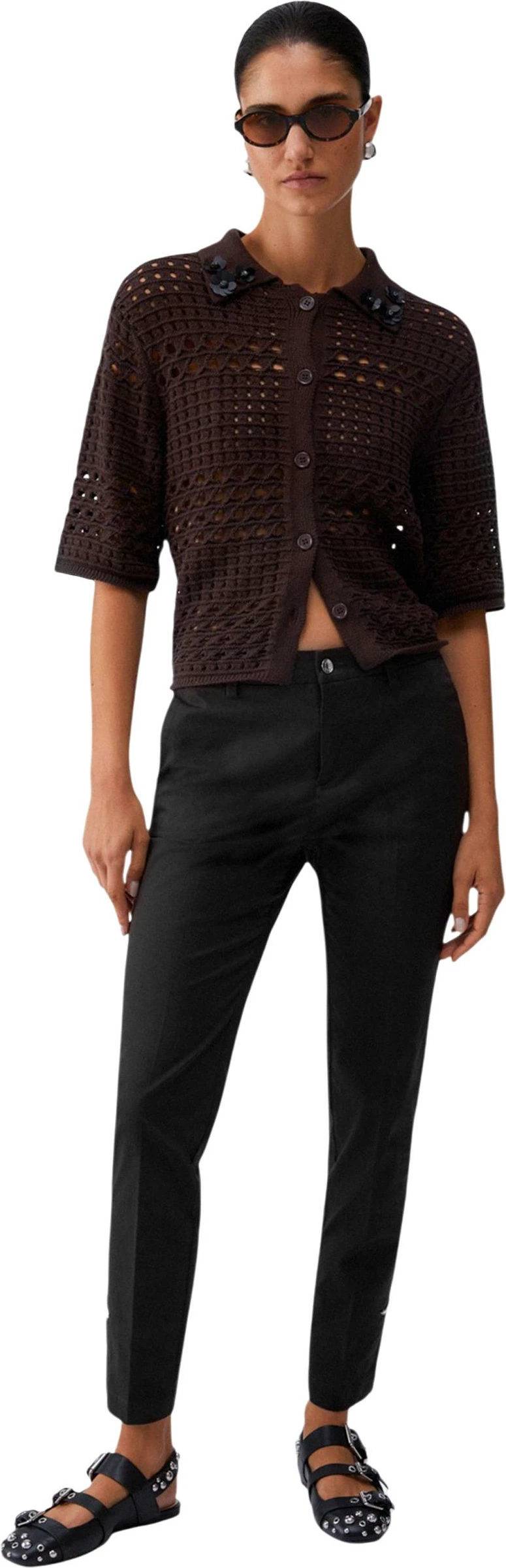 Pantallona chino për femra Liu Jo WA6474 T373A, të zeza [Madhësia: W25]