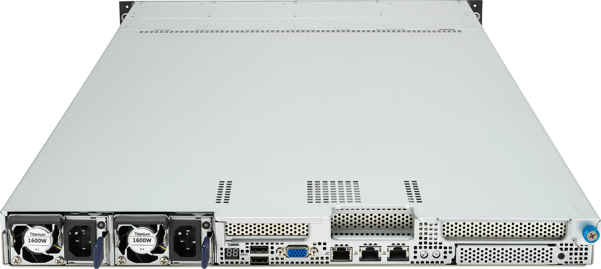 Server rack ASUS RS501A-E12-RS12U, 1U, Socket LGA6096, DDR5 deri 3TB, 12x2.5" NVMe, 2x M.2, 1600W, Zi/Argjend