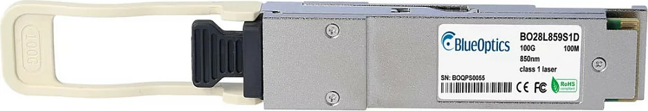 Modul optik BlueOptics Q28-100G-SR4, QSFP28, 100GBASE-SR4, 850nm, 100m, MPO, argjendi
