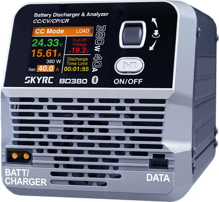 Shkarkues dhe analizator baterie SkyRC BD380+ (SK-600153), 3-40V, 380W, 0.3-40A, XT60, gri/zi