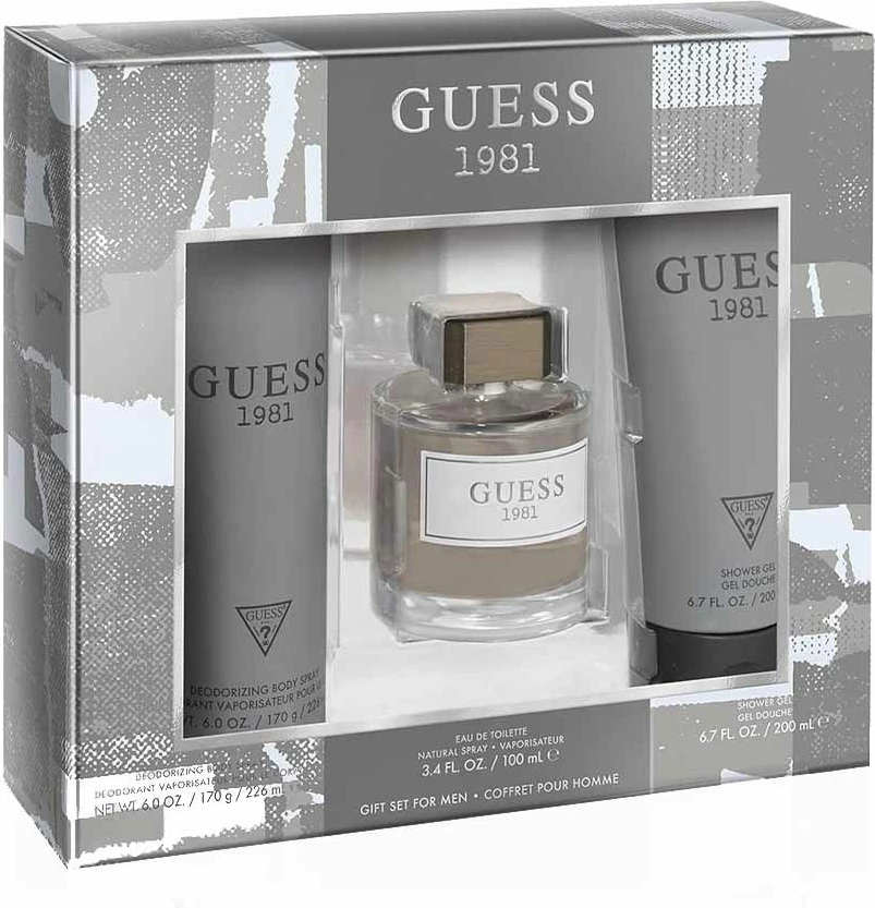 Set Eau de Toilette, Shower Gel, Deodorant për meshkuj Guess 1981, 100ml+200ml+226ml