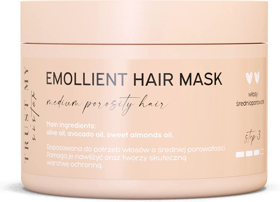 Maskë për flokë për femra Trust My Sister Emollient Hair Mask për flokë me porozitet mesatar, 150g