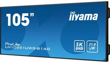 Ekran i madh profesional iiyama LH10551UWS-B1AG, 105 inç, 5K UHD, 21:9 UltraWide, LED