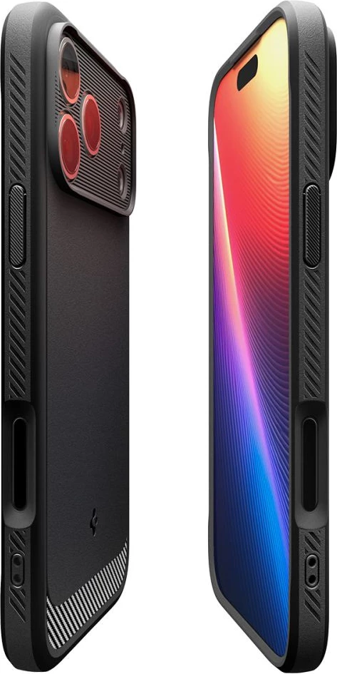 Mbrojtëse për iPhone 17 Pro Max Spigen Rugged Armor MagSafe, mat, e zezë