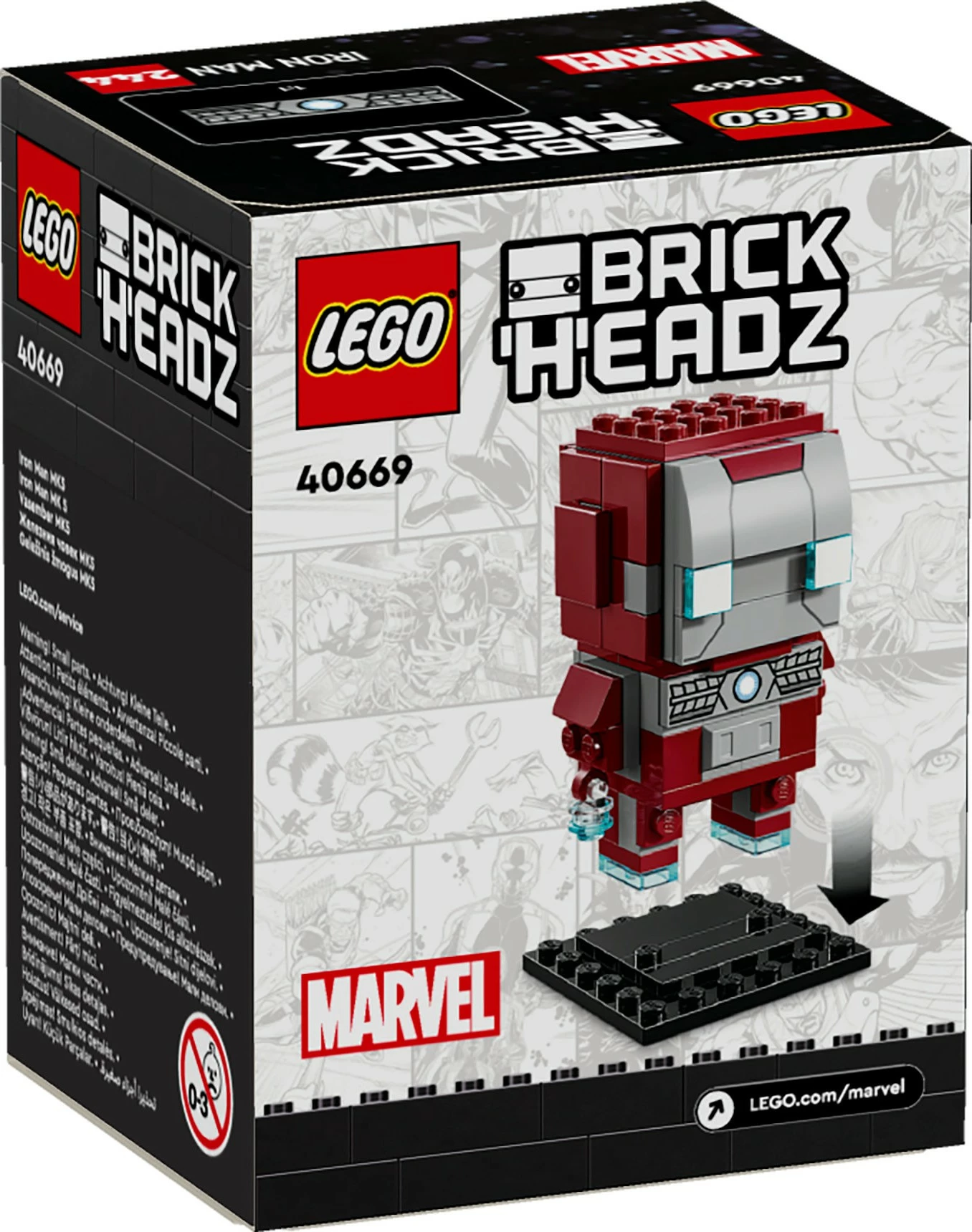 Set ndërtimi LEGO BrickHeadz Iron Man MK5, 101 pjesë, shumëngjyrësh