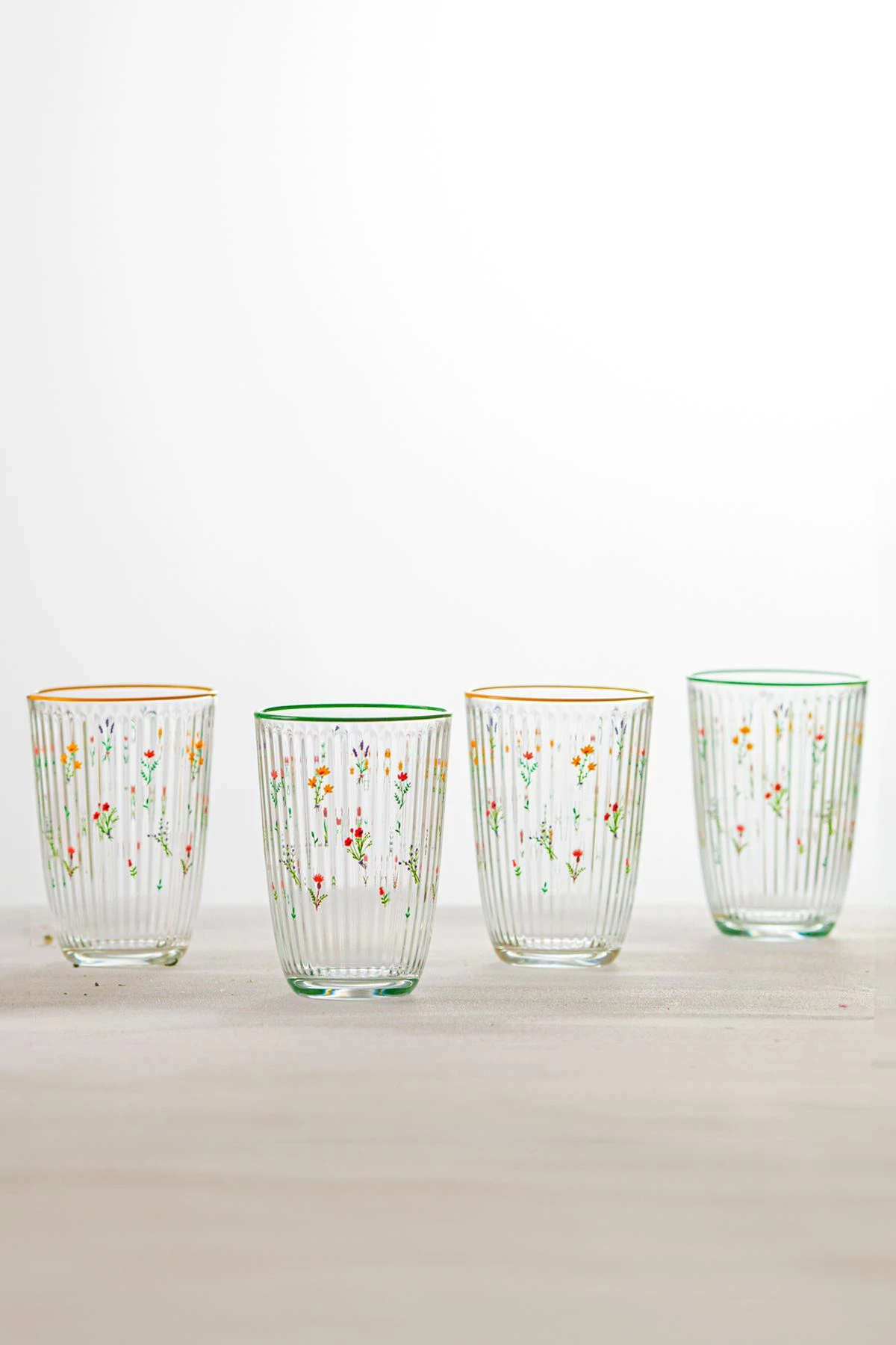 Set gotash prej qelqi (4 copë), Hermia Concept, Botanical 395